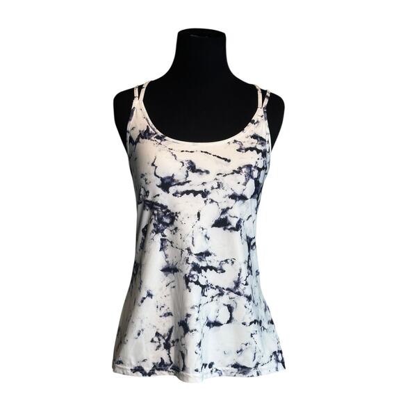 Old Navy white purple bra build in tank top size medium - Picture 1 of 11